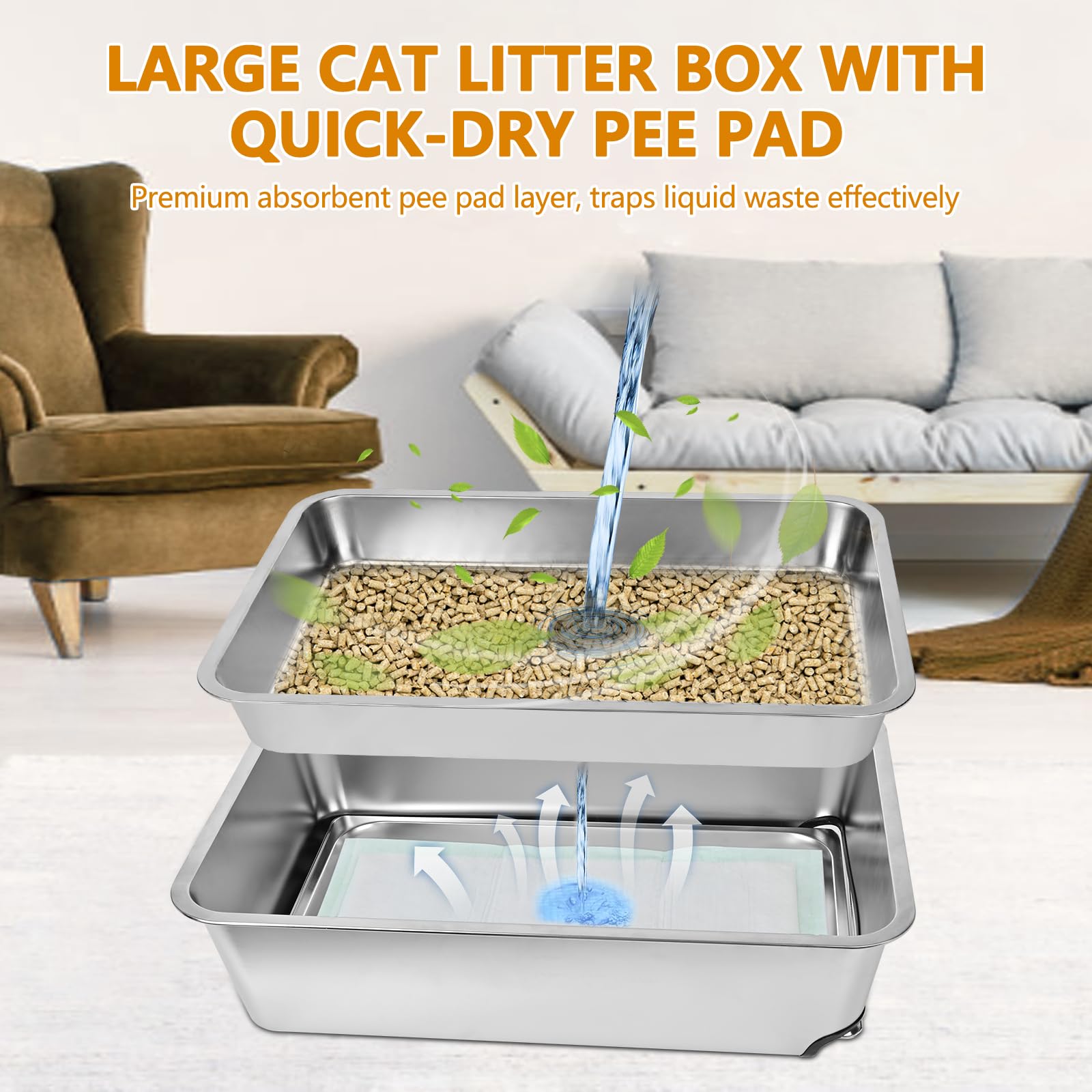homegroove oval holes and sifting system help keep pine pellets clean on top