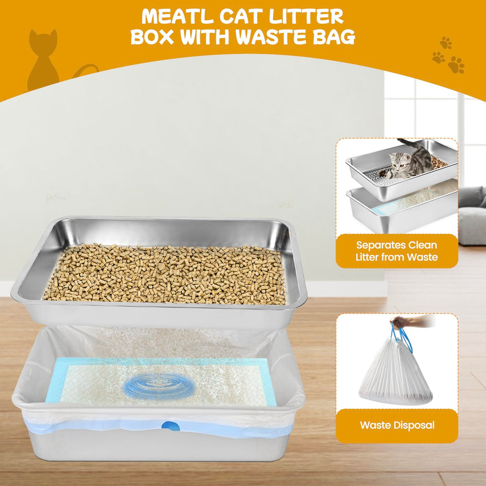 Homegroove extra large litter box with urine pads for odor control and easier cleanup
