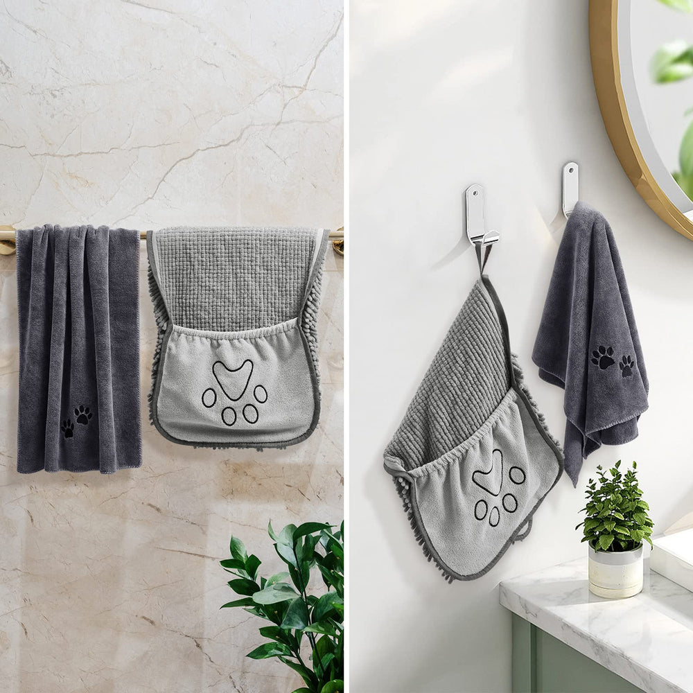 HOMEIDEAS dog towels dual-drying-set speeds drying for all breeds