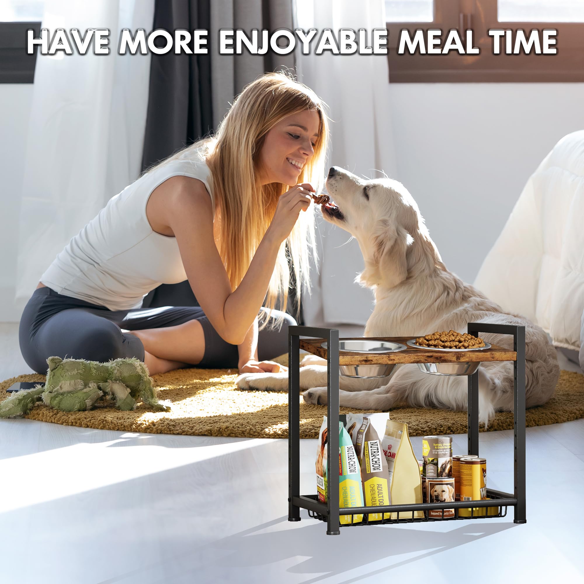 Homeiju seven-height adjustments grow with pets from puppy to adult.