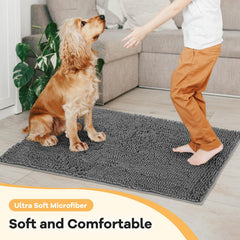 HOMEK anti-slip rubber base keeps the mat in place on floors inside or outside