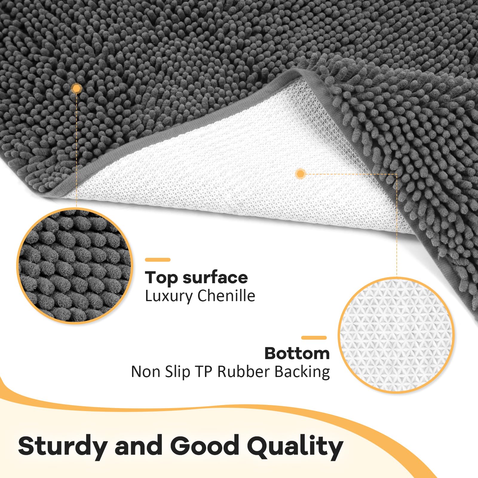 HOMEK low-profile double-stitch design maintains comfort under doors