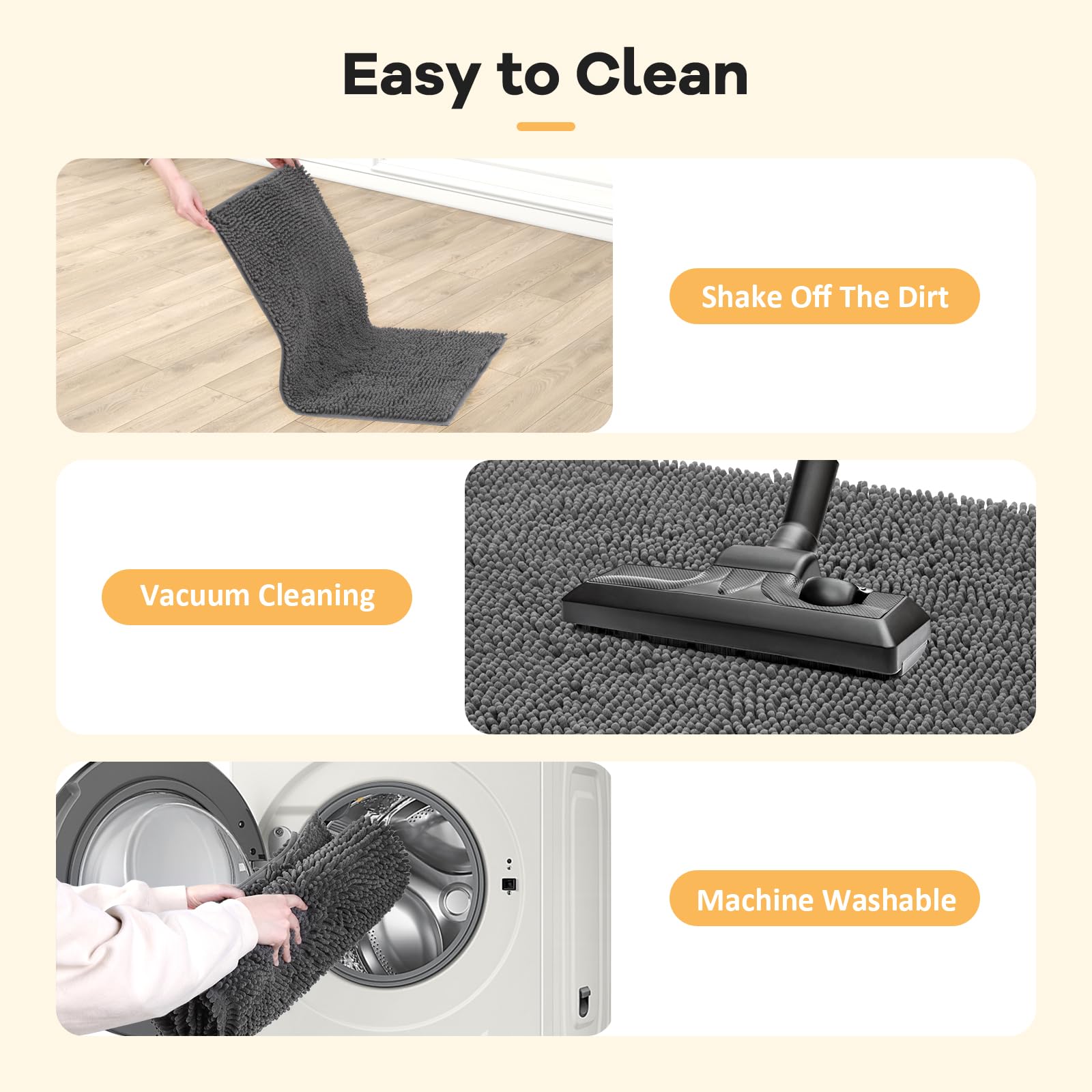 HOMEK machine washable entryway mat for easy cleanup