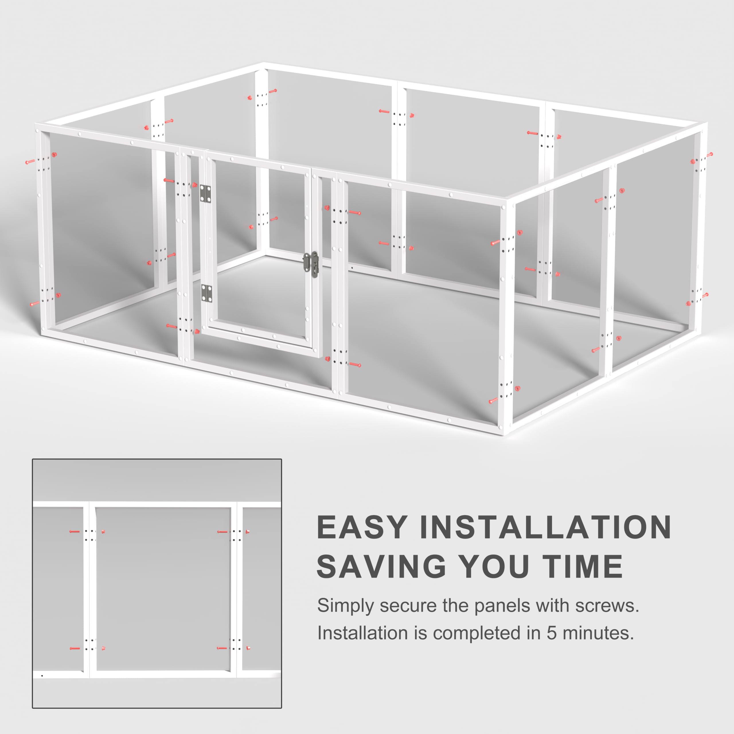Homelio 59-inch playpen layout creates a spacious, adaptable area.