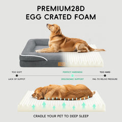 Homemate dog bed non-slip bottom reduces sliding on floors.
