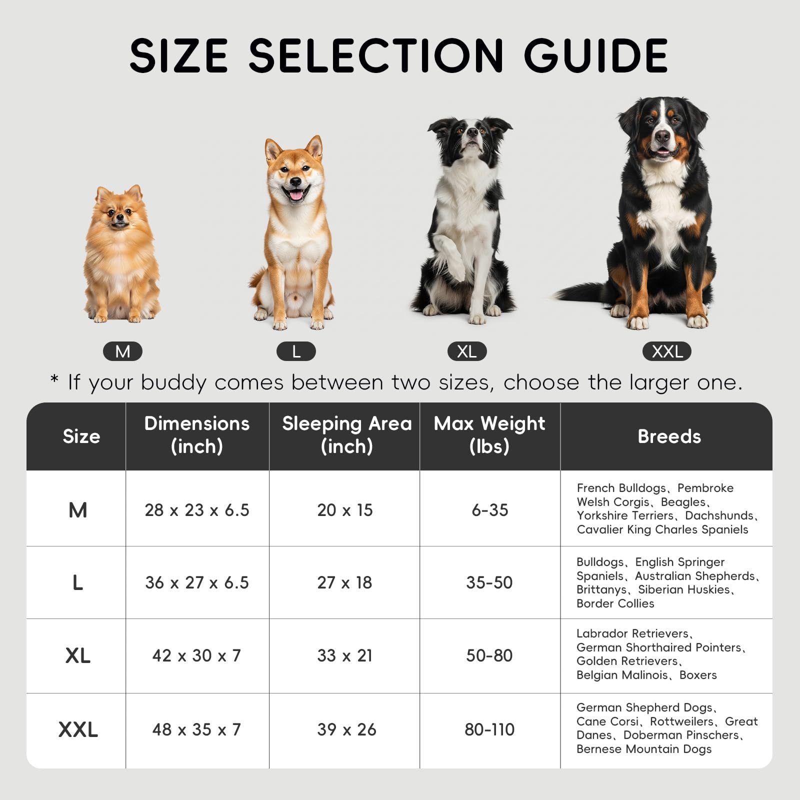 Homemate dog bed removable washable cover for easy cleaning.