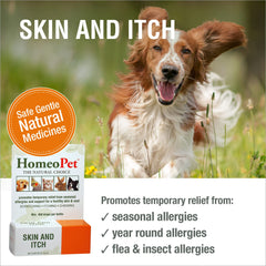 HomeoPet Skin and Itch drops dosing for easy oral administration.