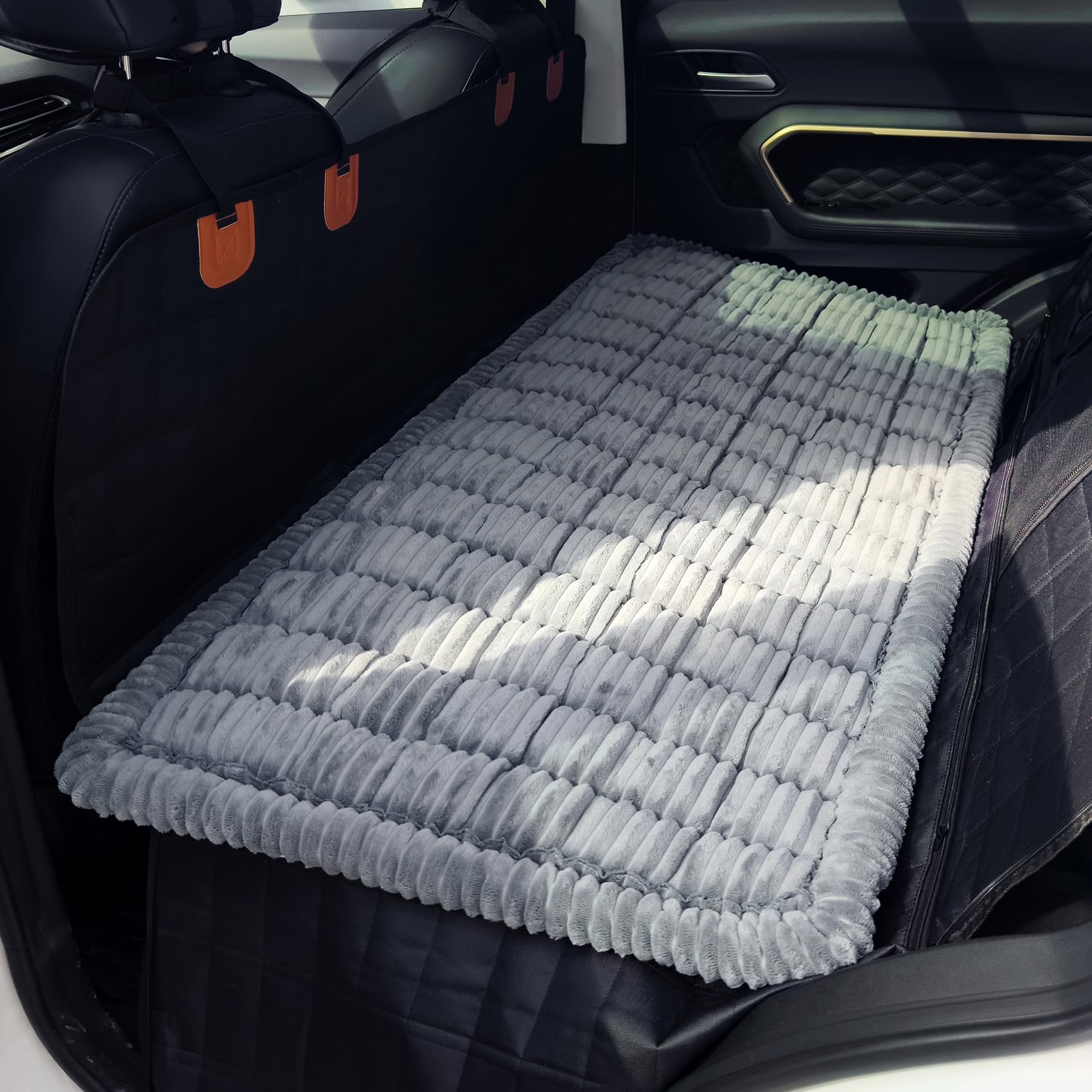 HOMEREFROM dog bed for car backseat bluegrey keeps pet comfy and seats protected
