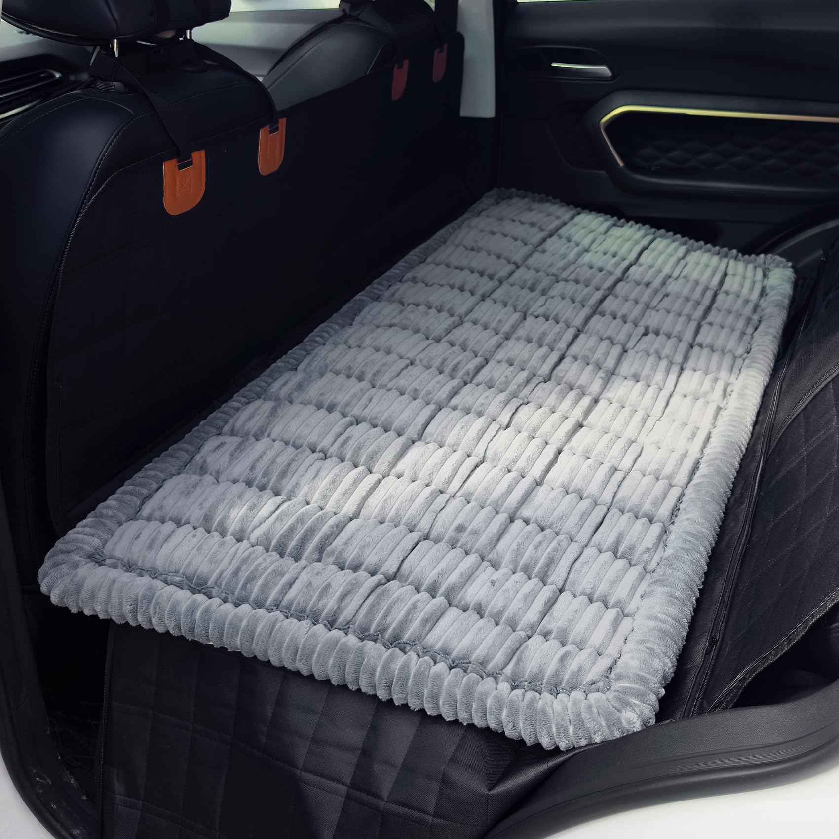 HOMEREFROM travel pet mat bluegrey with anti-slip design for stable rides