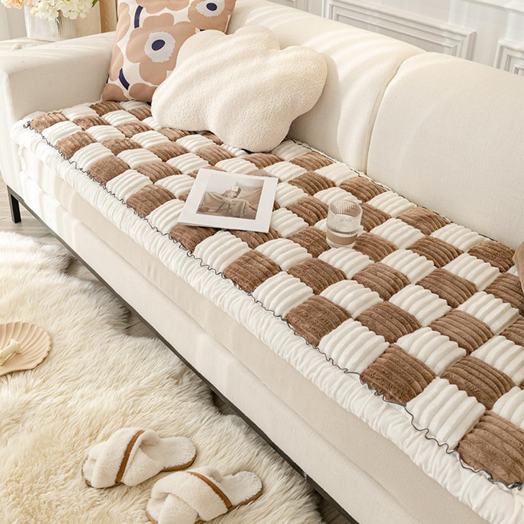 HOMEREFROM pet couch cover anti-slip back keeps sofa secure during play.