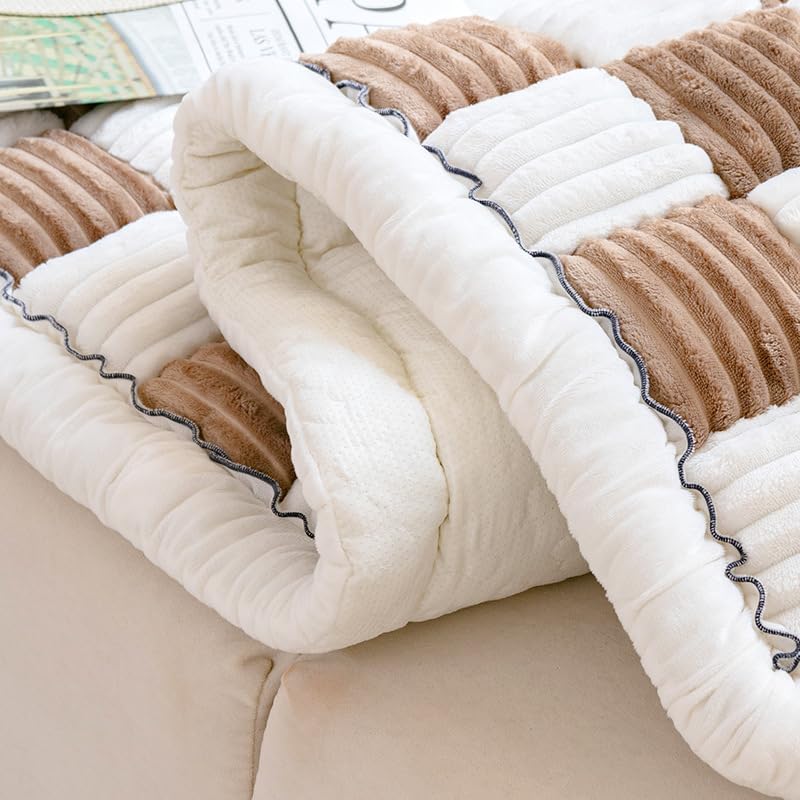 HOMEREFROM sofa protector in dark coffee preserves upholstery while pets rest.
