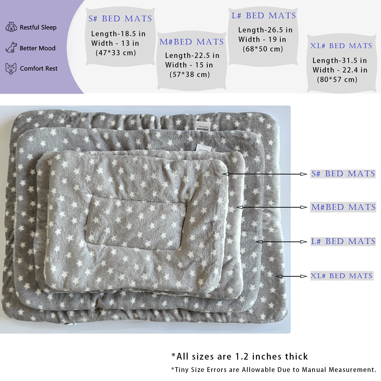 HOMEREIGN pet bed mat reversible side displayed for versatile home décor and comfort.