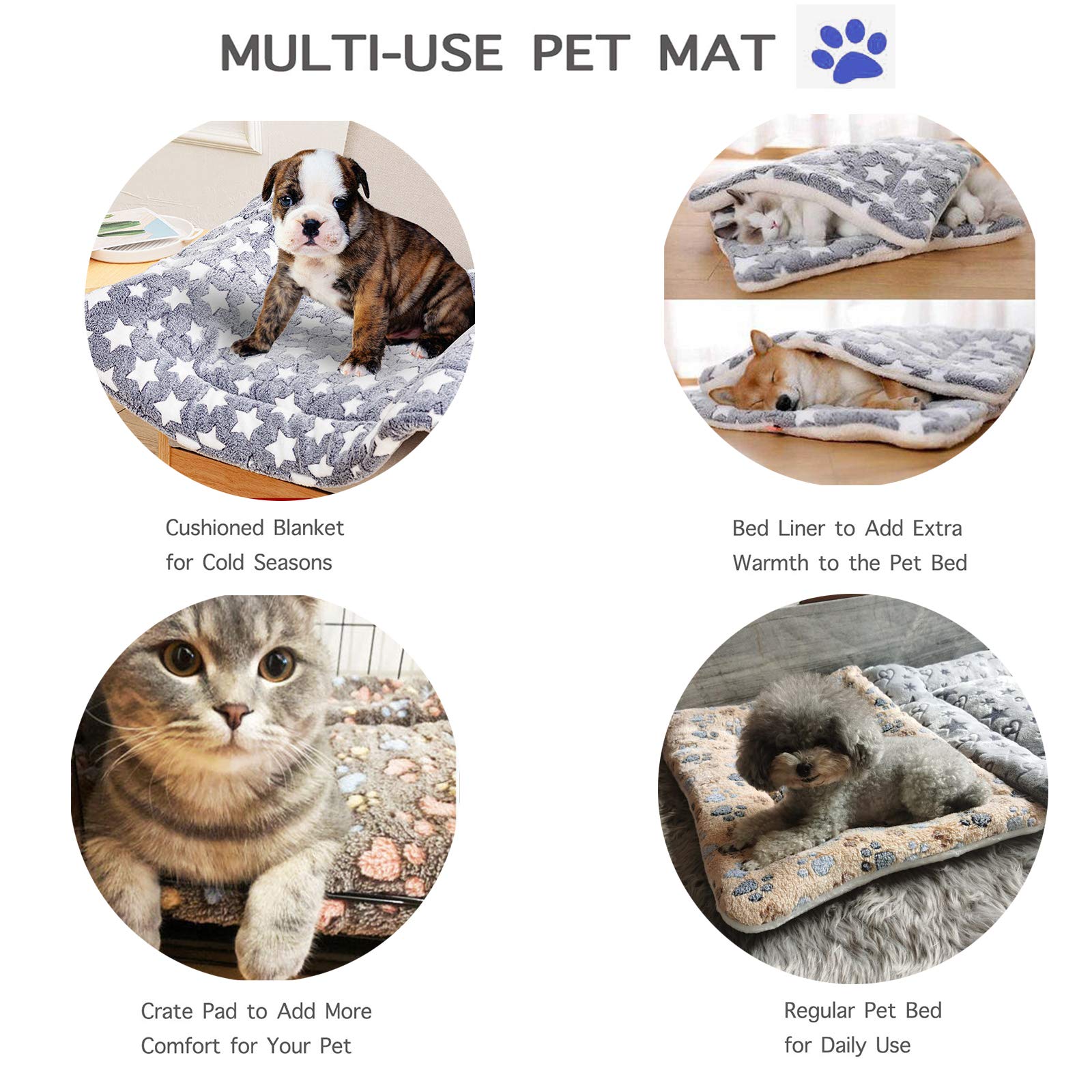 HOMEREIGN machine-washable pet bed mat being cleaned for easy maintenance.