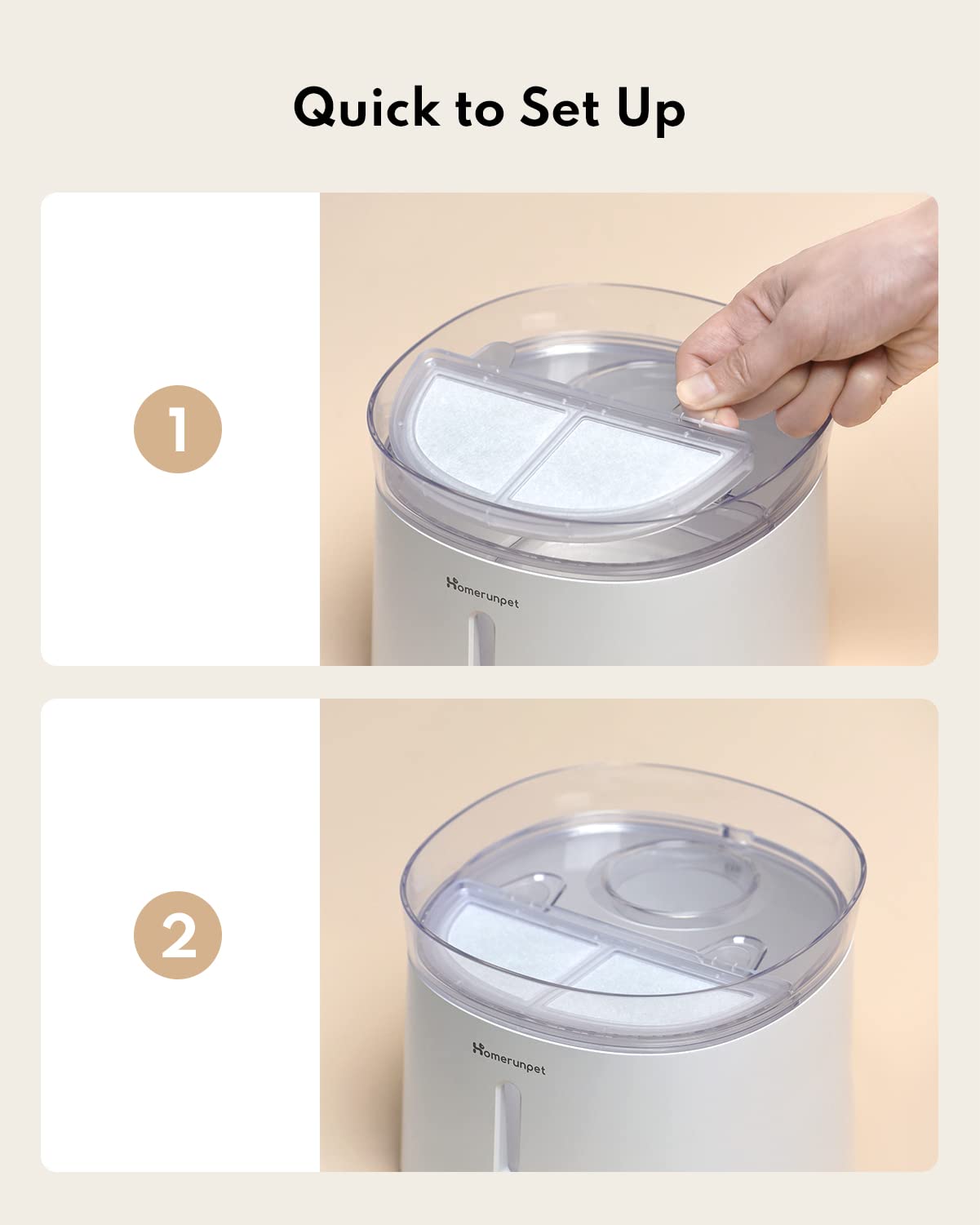 HomeRunPet filtros compatibles, diseño seguro para la mascota.