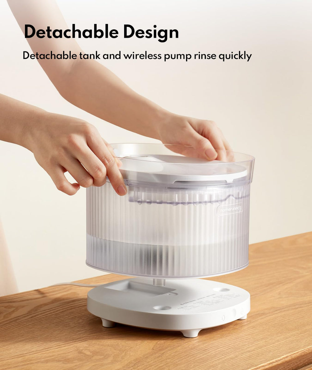 HomeRunPet detachable parts highlight 20-second cleaning for quick maintenance.