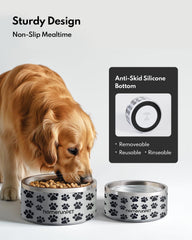 HomeRunPet dishwasher-safe dog bowl for easy cleaning.