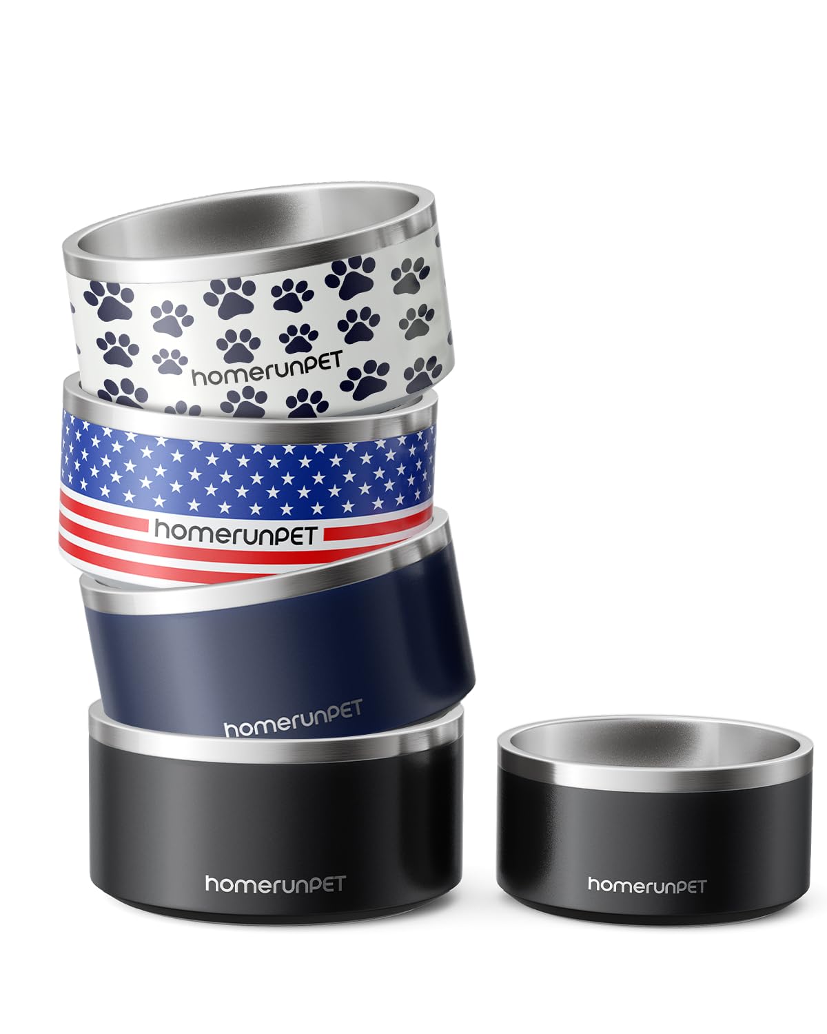 HomeRunPet non-slip silicone-base dog bowl stays put during meals.