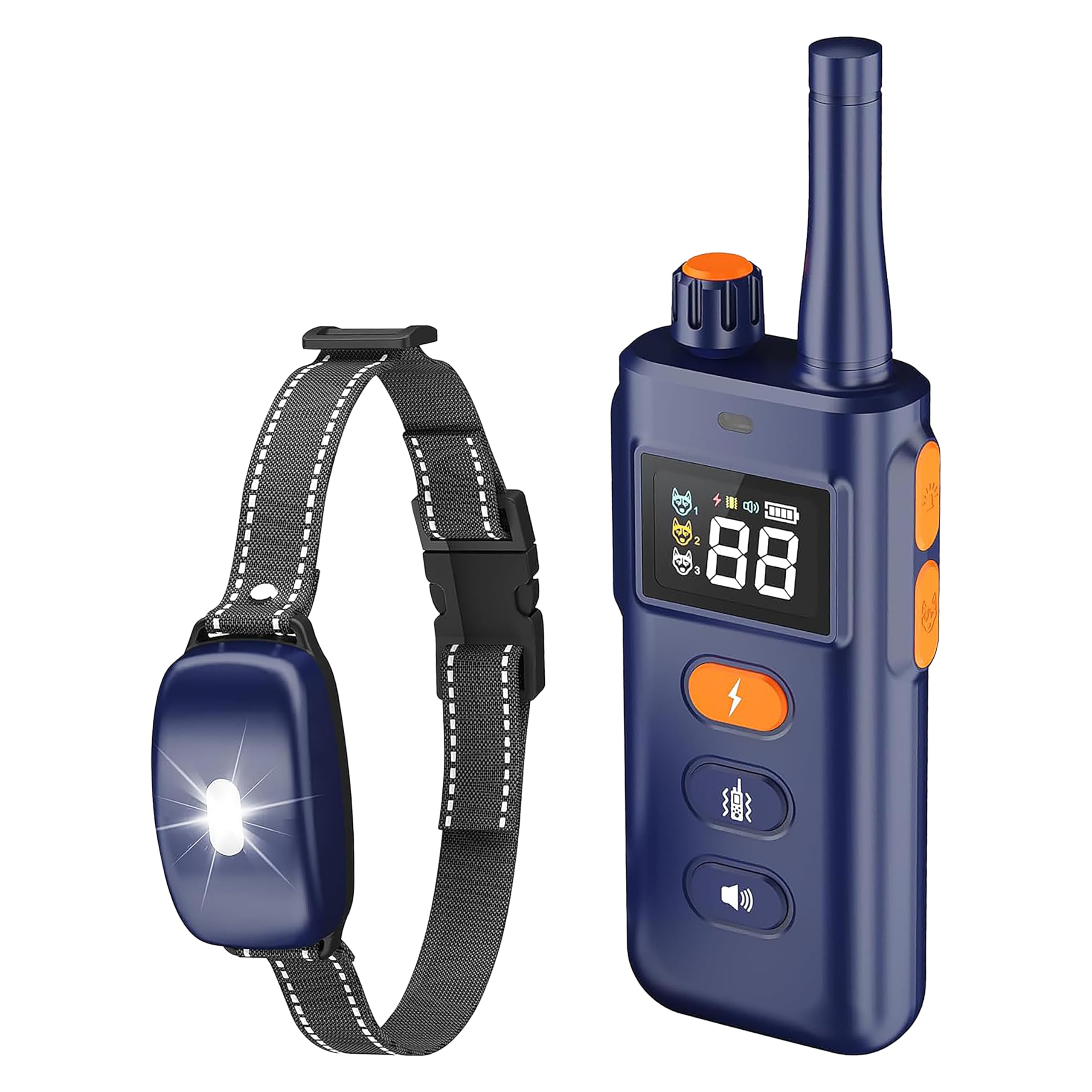 HomeTails dog shock collar with remote control showing long-range training up to 3000 ft.