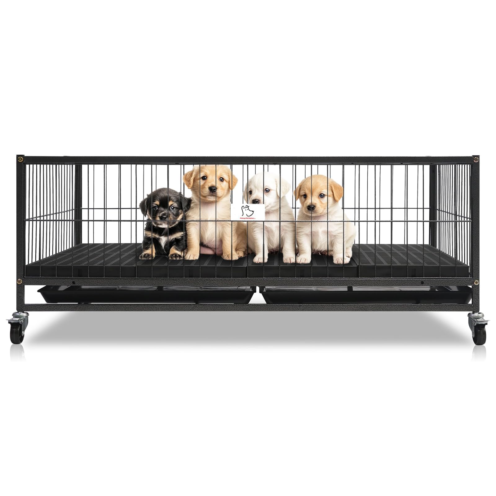 Homey Pet 43 Inch Whelping Box assembly demonstrates a secure space for mom.