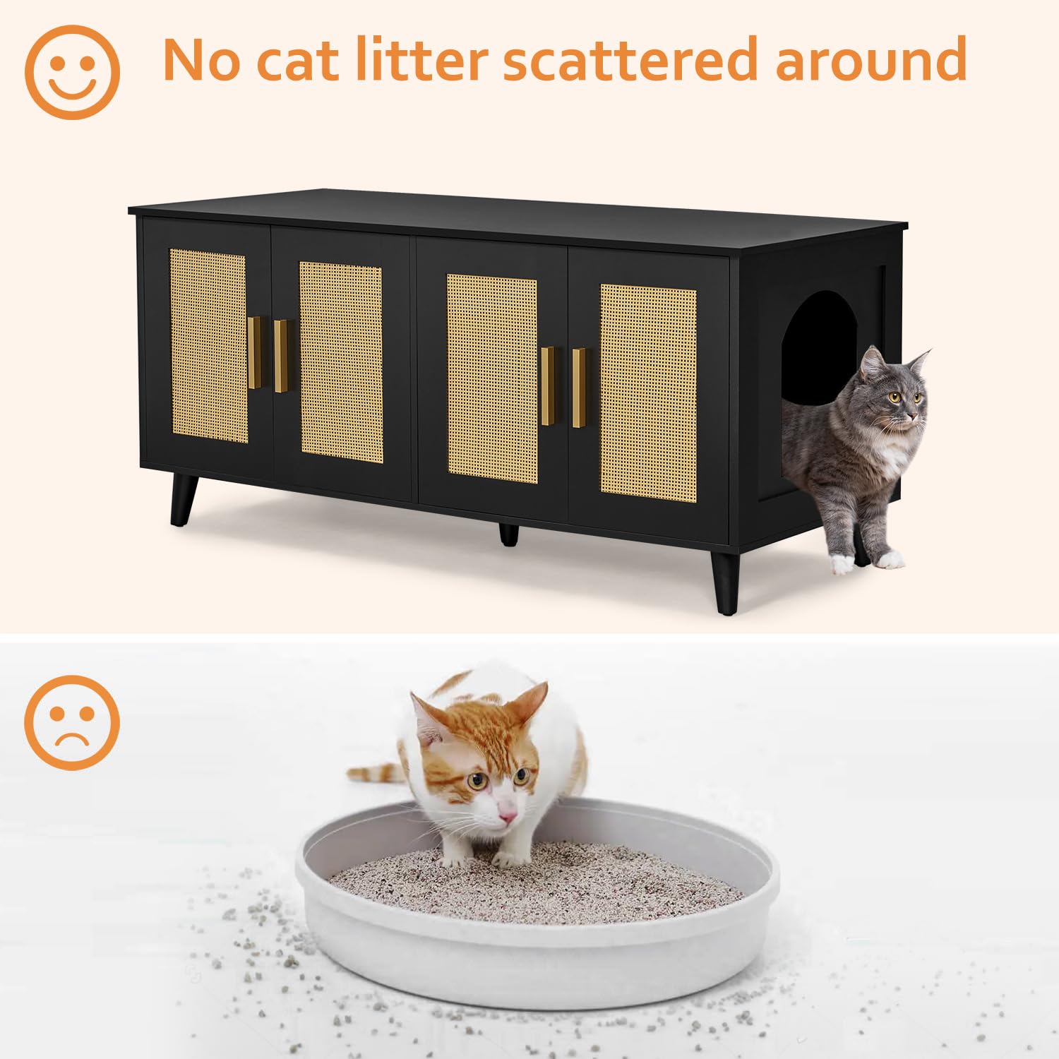 Homhedy Boho cat enclosure assembly kit included for quick setup.