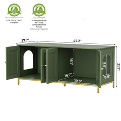 Homhedy enclosure cat hole entry shows easy access for two cats daily.