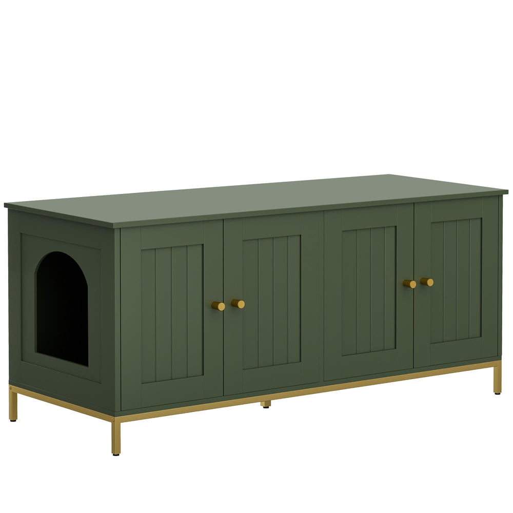 Homhedy enclosure dimensions 47.2 by 17.7 by 21.7 inches fit most litter boxes.
