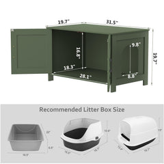 Homhedy enclosure dimensions 31-5x19-7x19-7 fit most litter boxes
