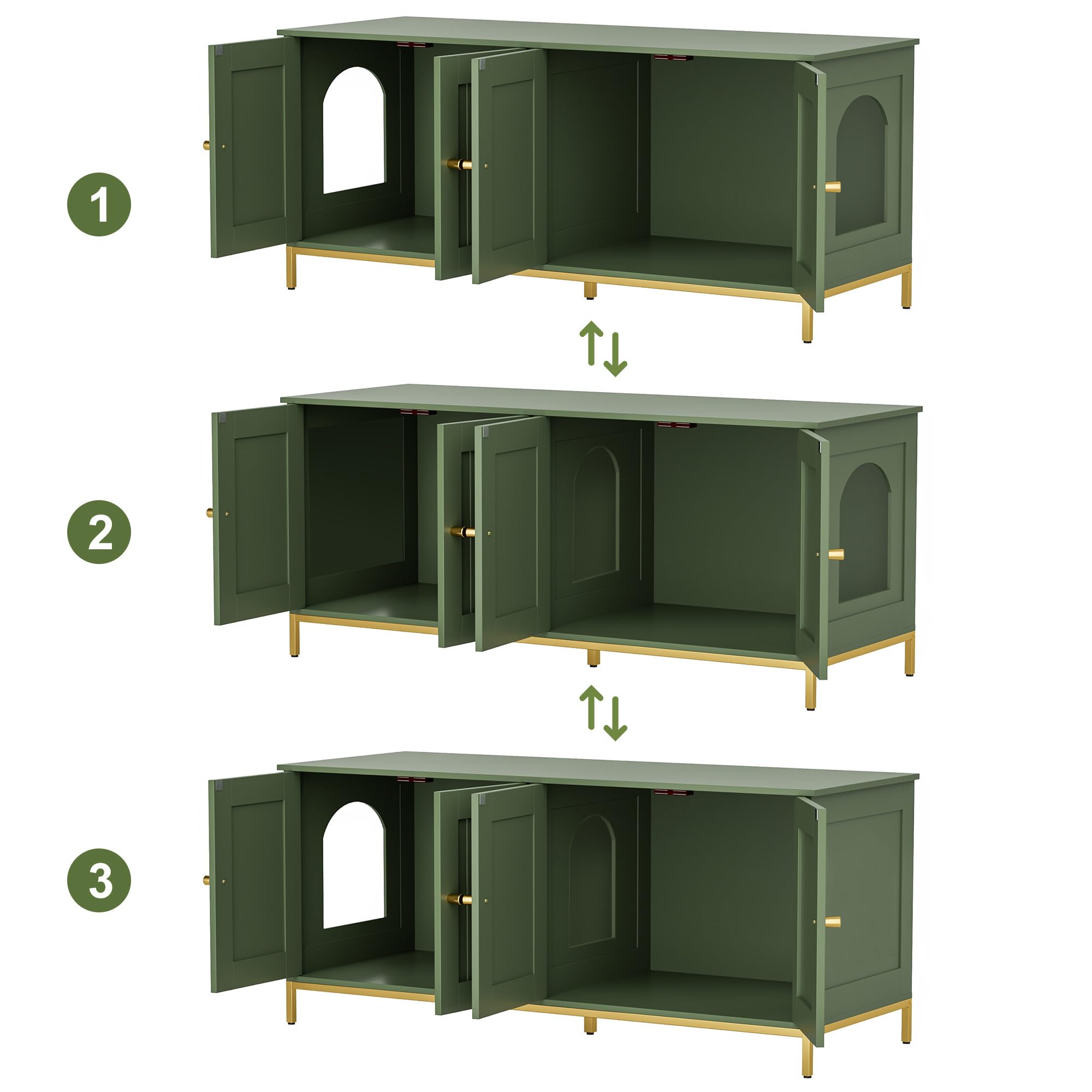 Homhedy cat litter enclosure hidden space helps keep living areas neat.
