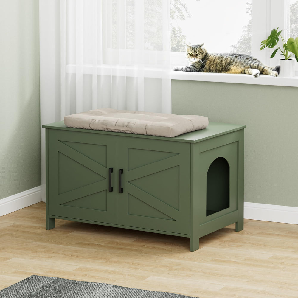 Homhedy interior private space provides a hidden litter area for calm use