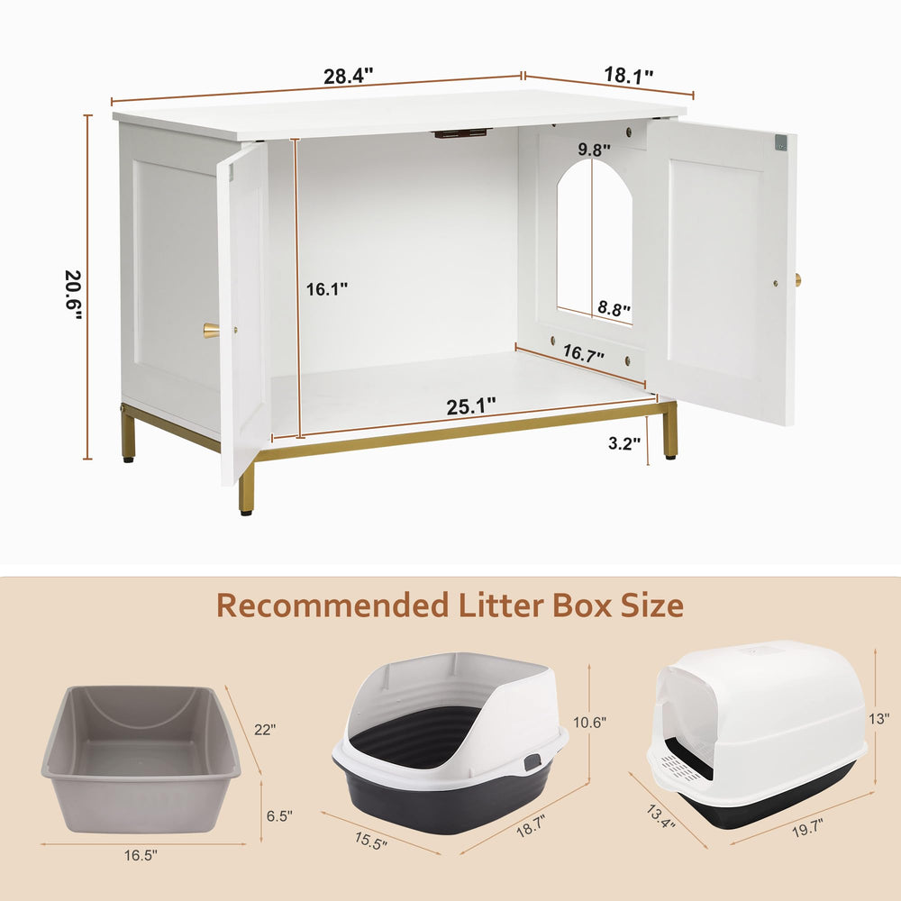 Homhedy cat litter box enclosure interior view highlights hidden, tidy space.