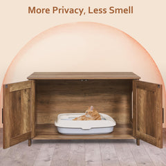 Homhedy cat litter box enclosure privacy-washroom highlights concealed litter area and quieter living spaces