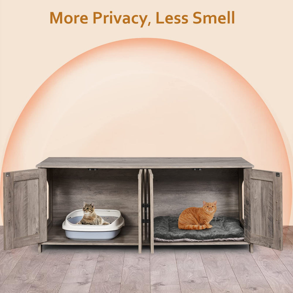 Homhedy greige wood veneer finish is durable and easy to clean
