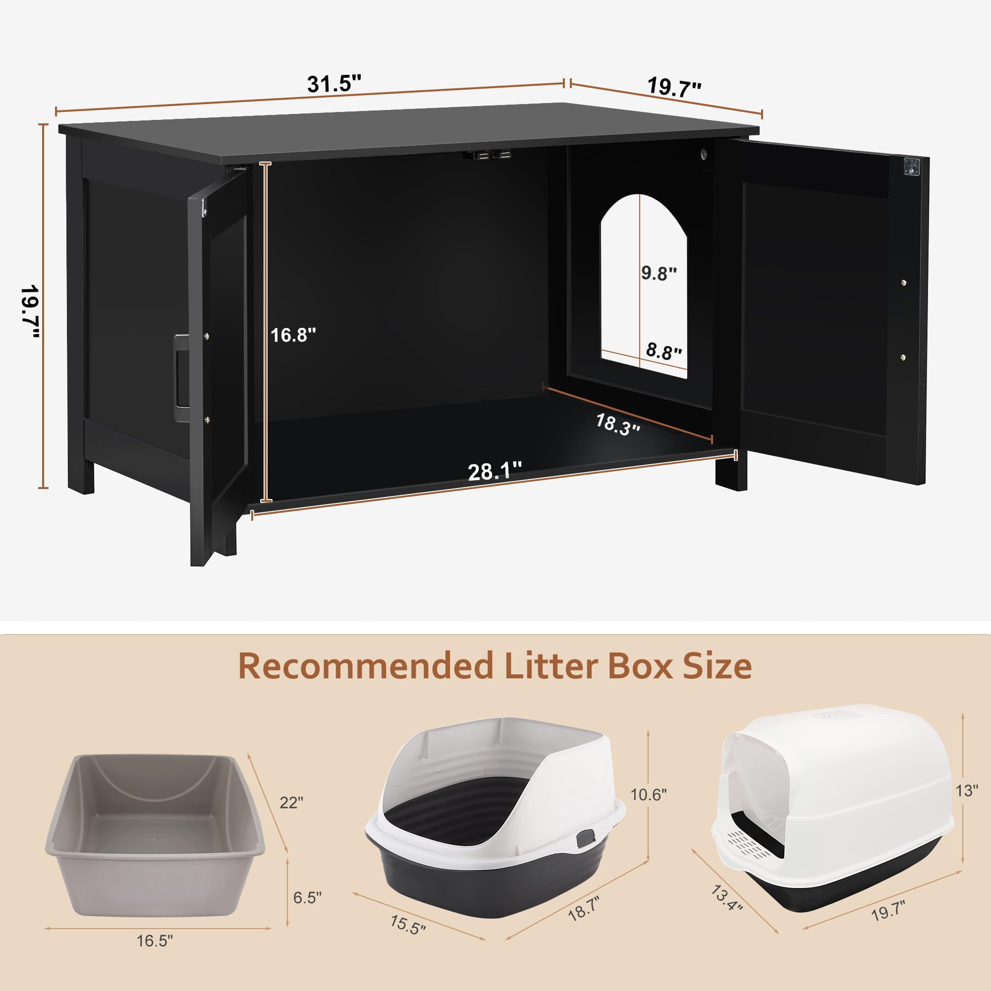 Homhedy cat litter enclosure top used as a small table or display surface