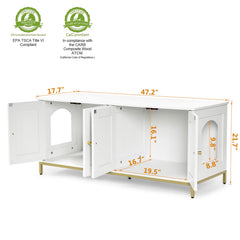Homhedy dual cabinet design supports two cats while keeping living spaces neat.