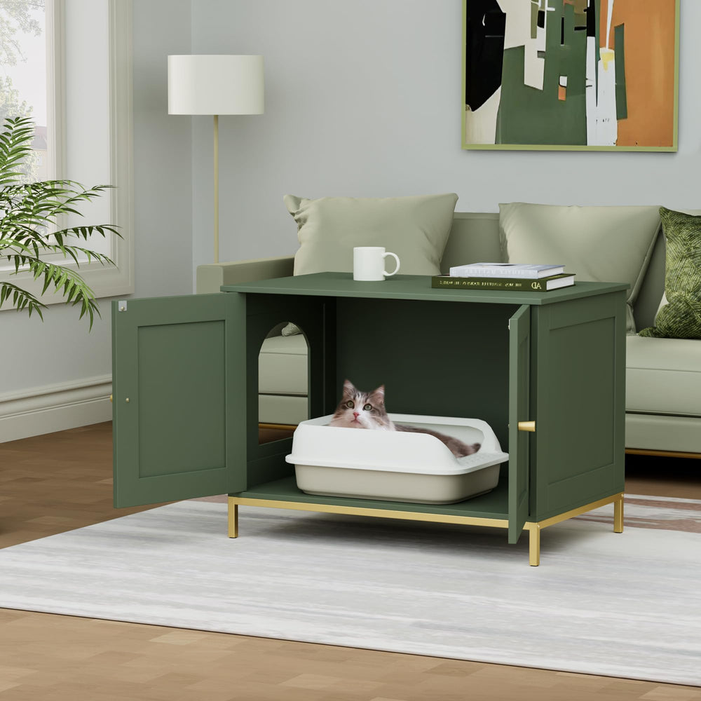 Homhedy dimensions-28-3l-17-7w-21-7h ensures compatibility with most litter boxes.