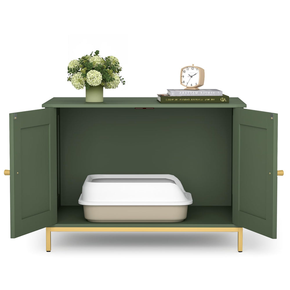 Homhedy side view shows an open door for easy access and cleaner corners.