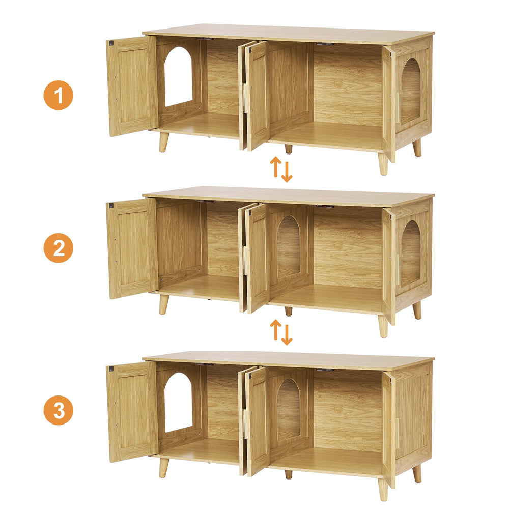 Homhedy natural finish furniture supports plants for a cozy home enhancement.