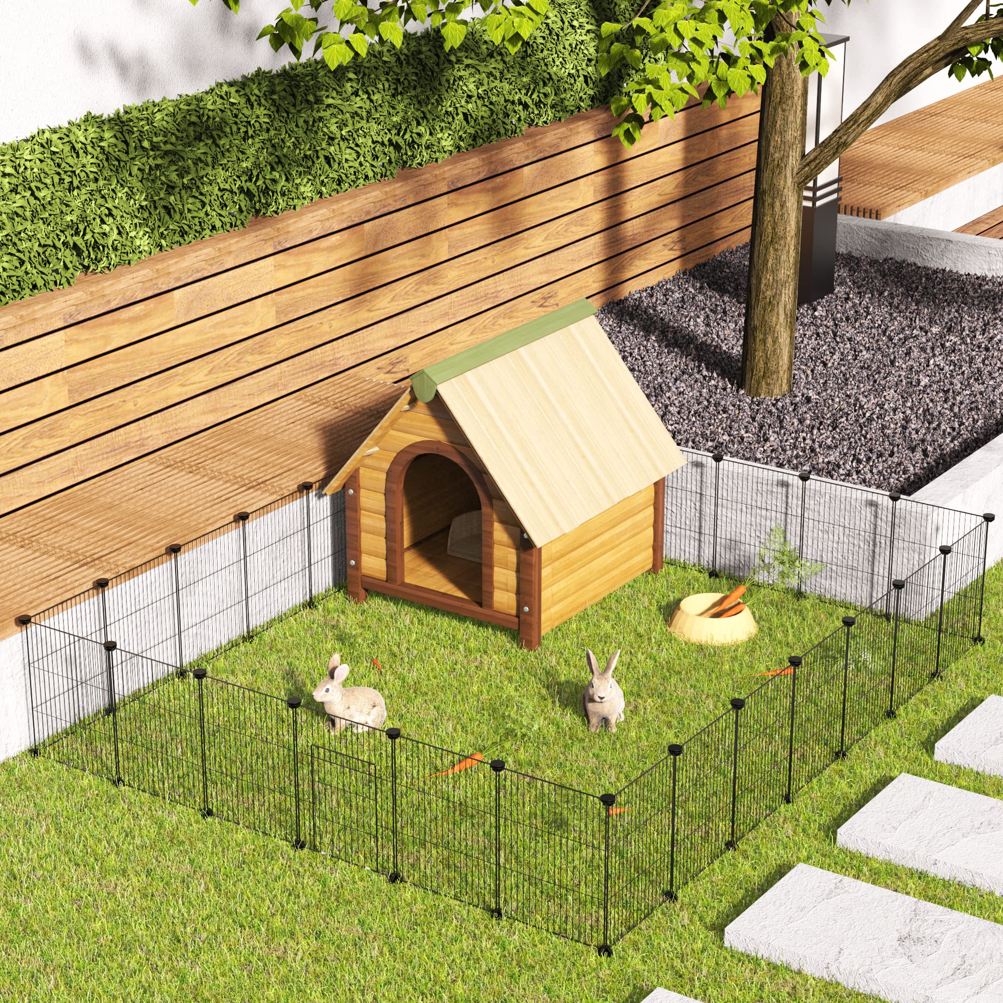 HOMIDEC pet playpen ABS connectors ensure stable assembly with smooth edges.