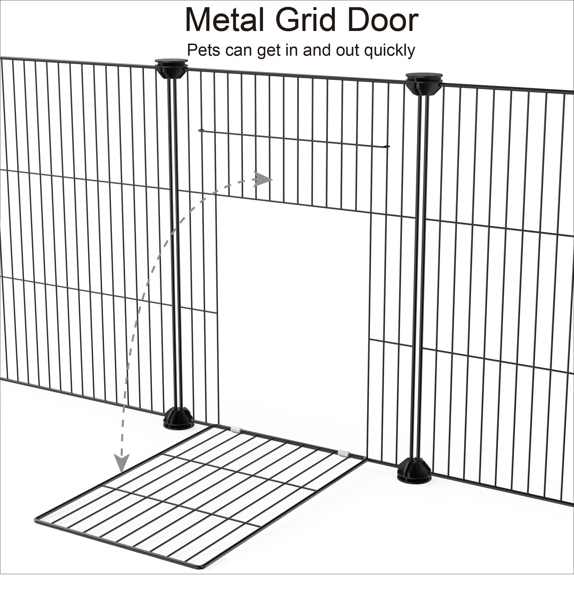 HOMIDEC pet playpen 48x24x16 size fits compact indoor and roomy outdoor spaces.