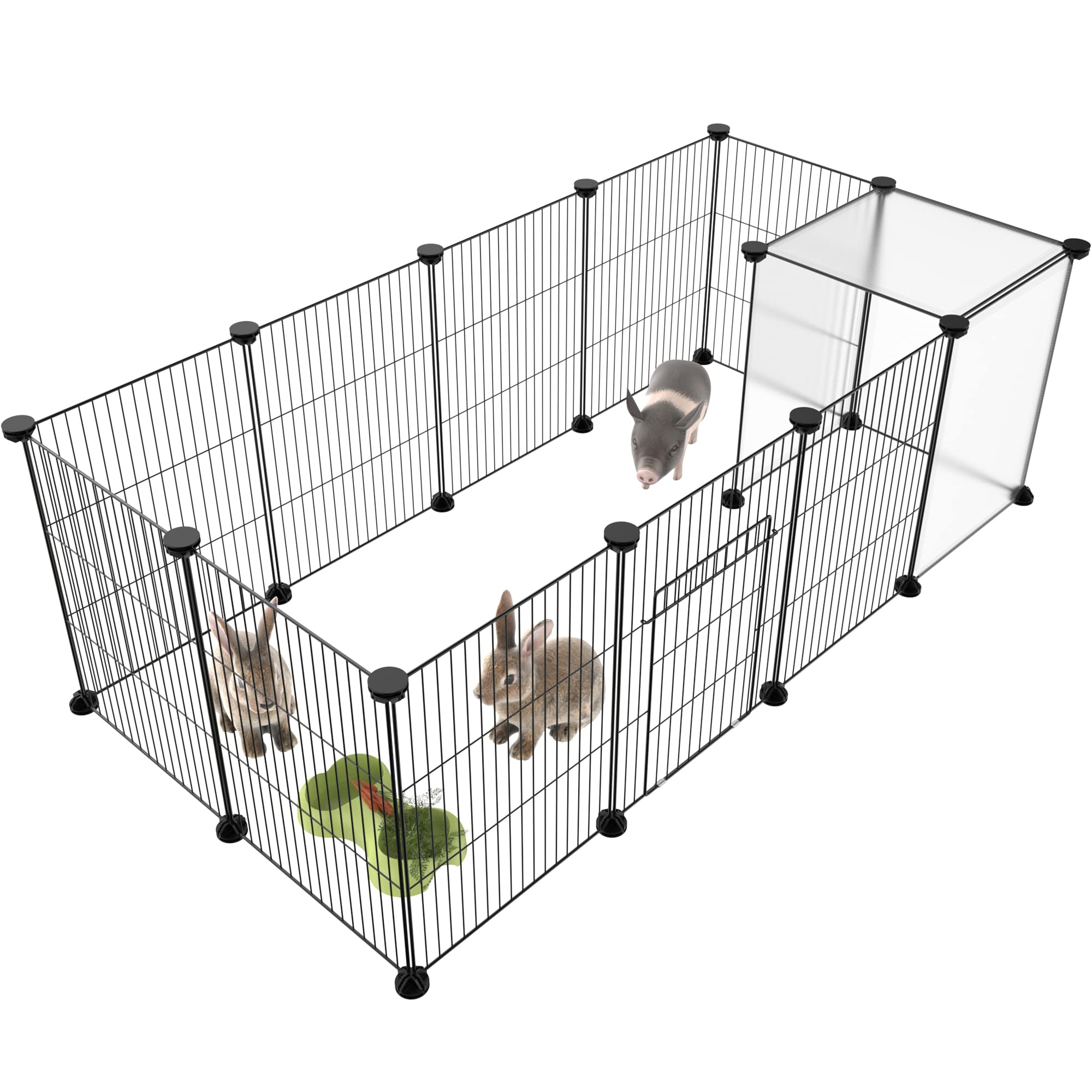 HOMIDEC pet playpen rounded edges reduce injury risk during play.
