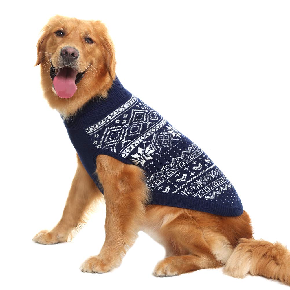 Homimp Argyle dog sweater blue machine-washable for easy care
