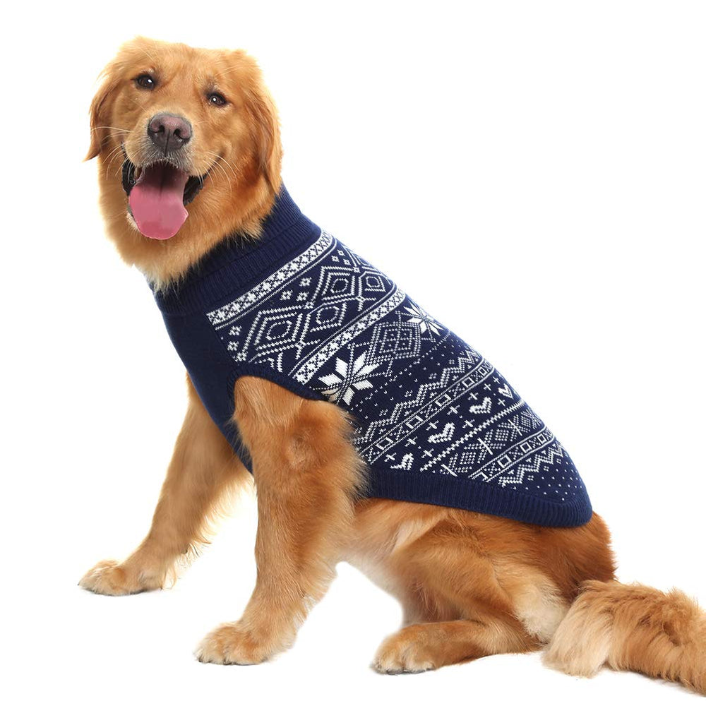 Homimp Argyle dog sweater blue machine-washable for easy care
