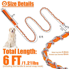 Homimp chew-proof leash padded handle provides comfortable grasp during long walks.