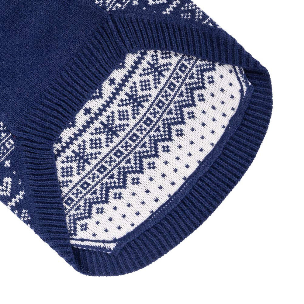 Homimp dog sweater argyle side wear—easy on off for daily walking.