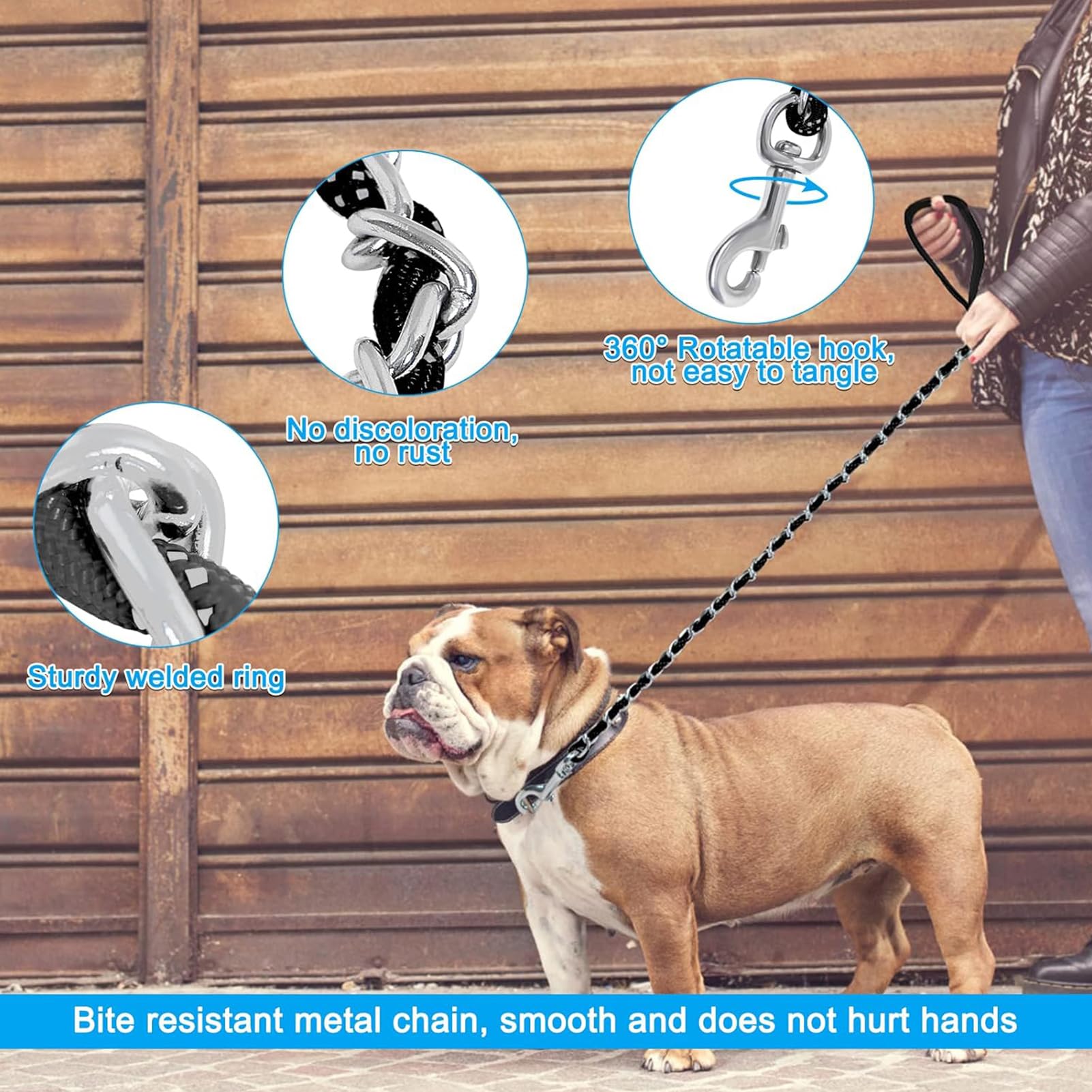Homimp leash with comfortable padded handle for daily walks