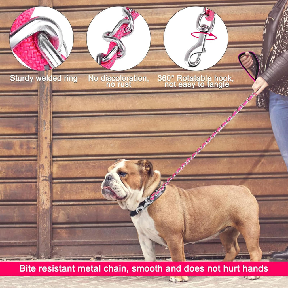 Homimp heavy-duty chain leash for pitbulls and strong breeds, designed to last season after season.