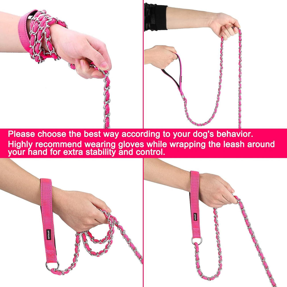 Homimp reflective design on handle and rope improves visibility during evening walks.
