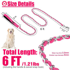 Homimp soft padded handle leash provides comfortable grip during long walks.