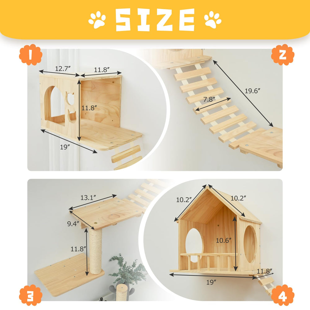 Homman space-saving design keeps floors clear while entertaining pets.