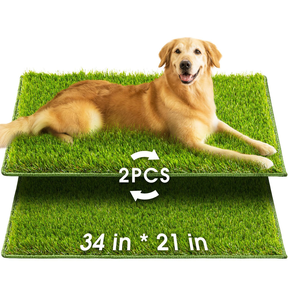 Hompet artificial grass dogs 34x21 mat indoor-potty with easy cleanup